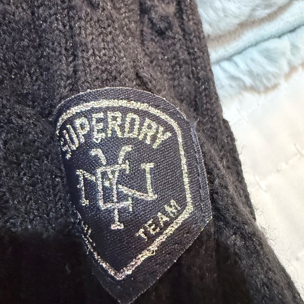 Superdry Women’s Black Turtleneck Cable Knit Sweater Size 10 - Picture 6 of 7
